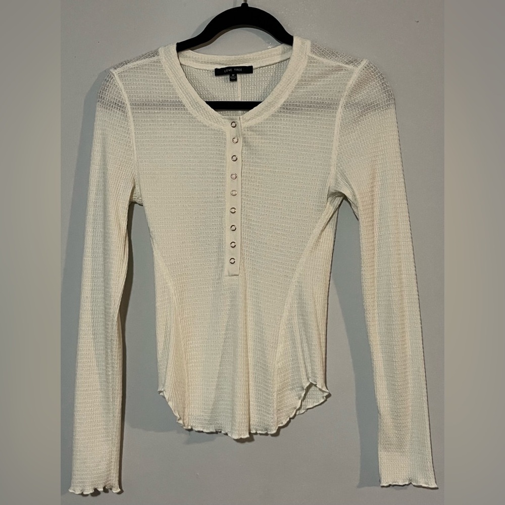 Cream Long Sleeve with Buttons